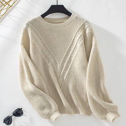 Kitty | Women's V-Neck Textured Knit Jumper