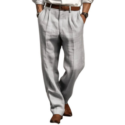 Florian | Men's Straight Leg Linen Trousers