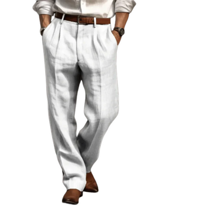 Florian | Men's Straight Leg Linen Trousers