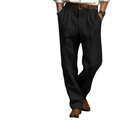 Florian | Men's Straight Leg Linen Trousers