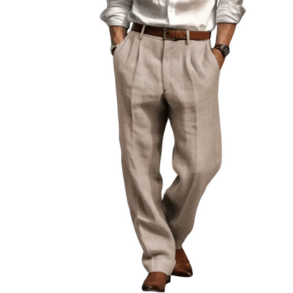 Florian | Men's Straight Leg Linen Trousers