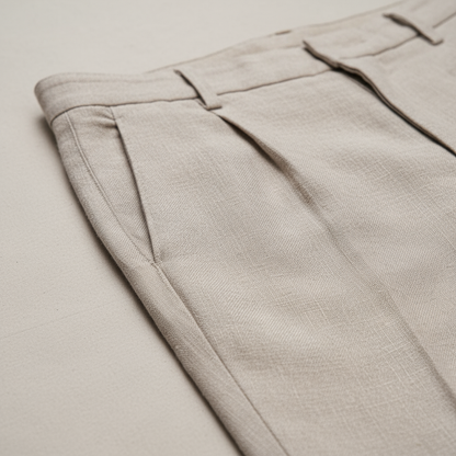 Florian | Men's Straight Leg Linen Trousers