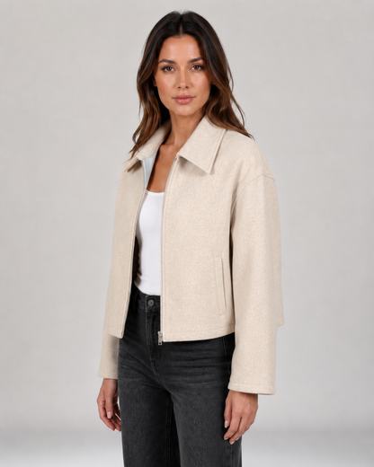 Greer | Women's Cropped Zip Up Jacket