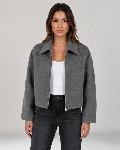 Greer | Women's Cropped Zip Up Jacket
