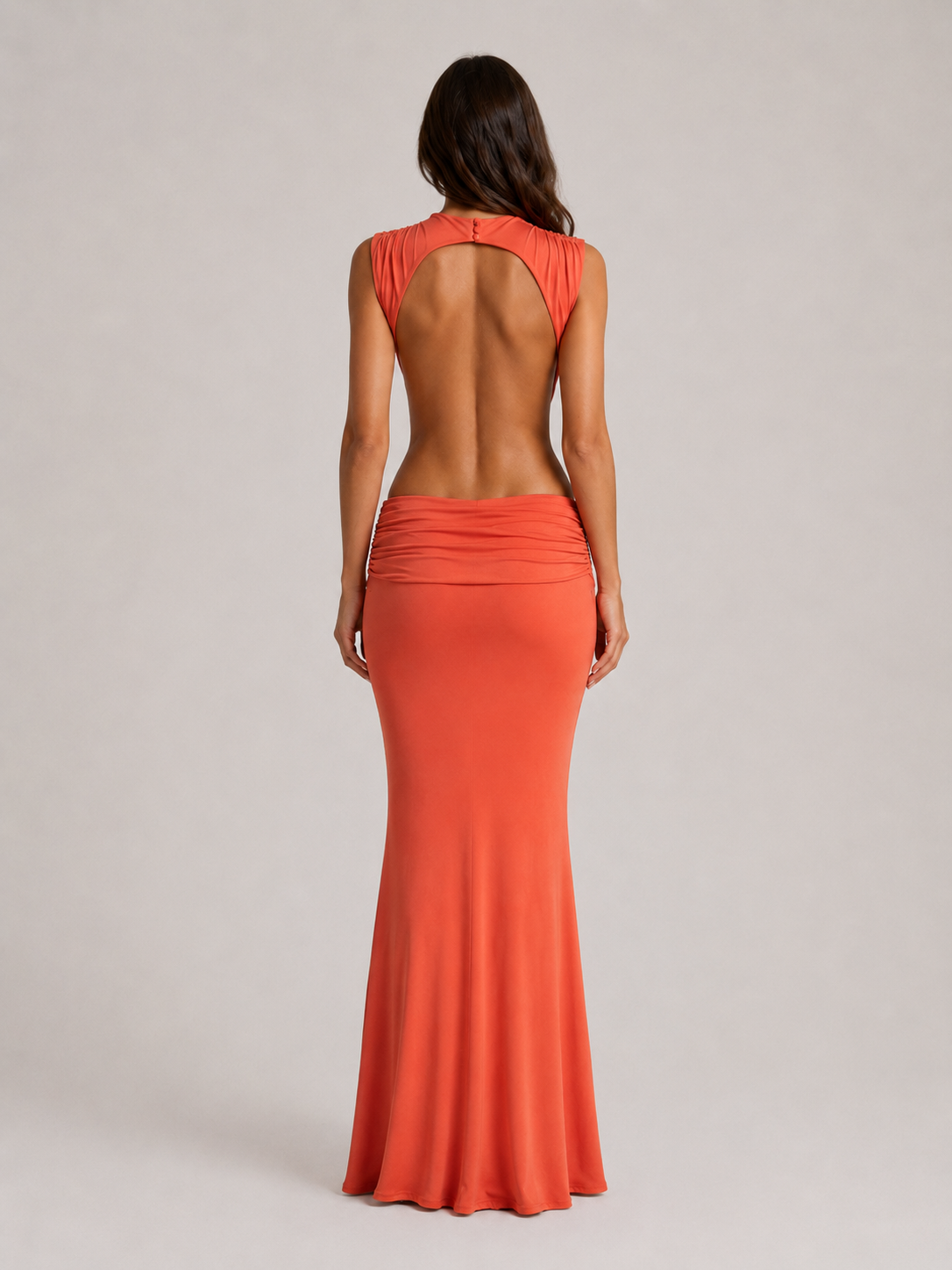 Serena | Women's High Neck Cut-Out Maxi Dress