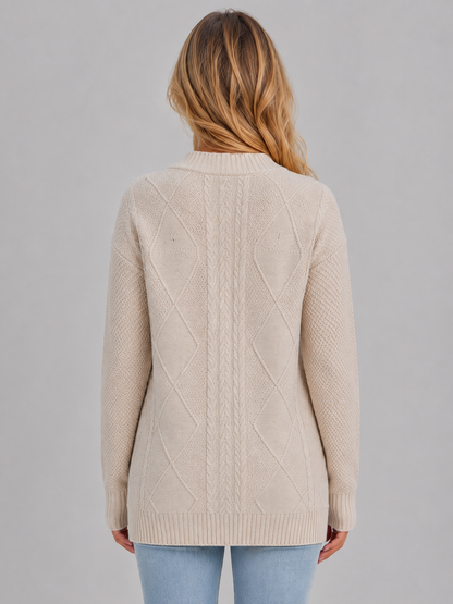 Lark | Women's Cable Knit Button Cardigan