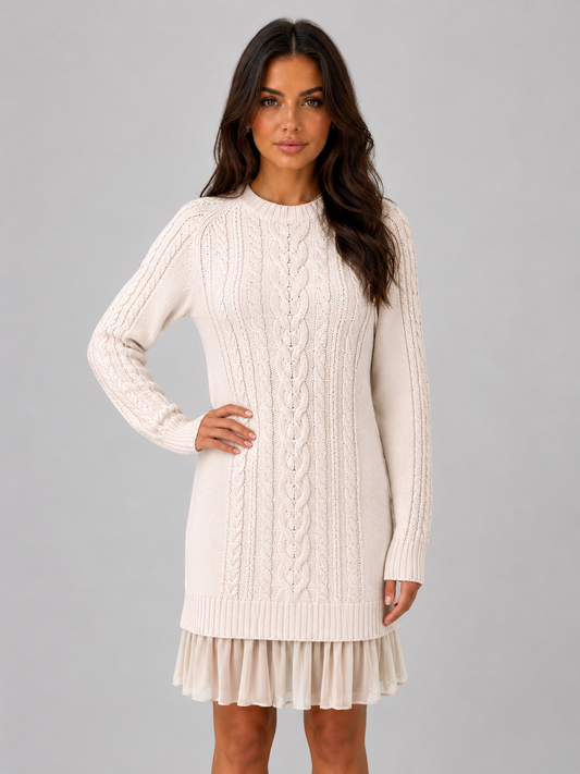 Jacinda | Women's Cable Knit Mini Dress
