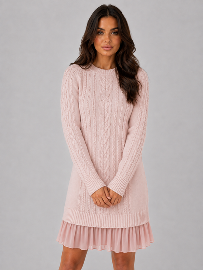 Jacinda | Women's Cable Knit Mini Dress