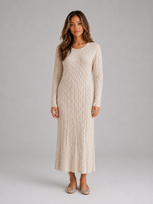 Gladys | Women's Cable Knit Jumper Dress