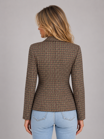 Rhiannon | Women's Check Double-Breasted Blazer