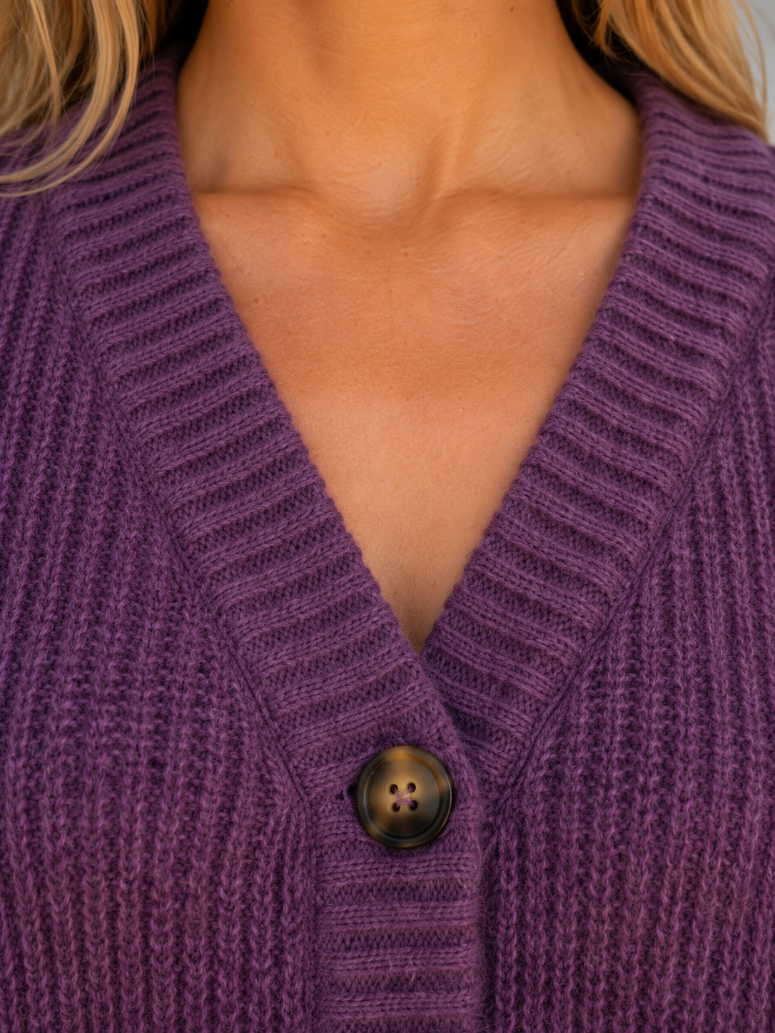 Wynne | Women's Chunky Knit Button Cardigan