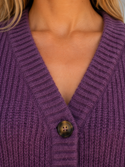 Wynne | Women's Chunky Knit Button Cardigan