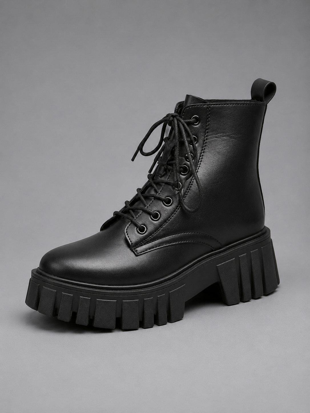 Amaryllis | Women's Leather-Look Lace-Up Platform Boots
