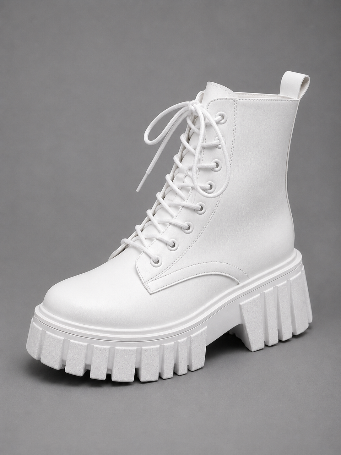 Amaryllis | Women's Leather-Look Lace-Up Platform Boots