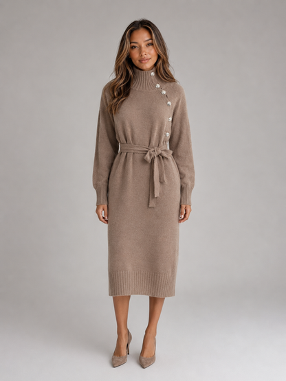 Bellamy | Women's Cotton Roll Neck Jumper Dress