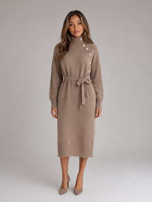 Bellamy | Women's Cotton Roll Neck Jumper Dress