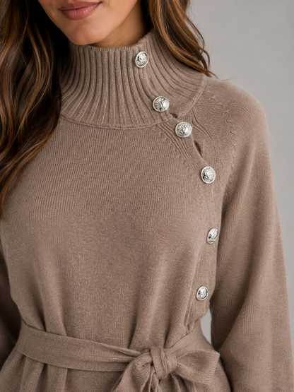 Bellamy | Women's Cotton Roll Neck Jumper Dress