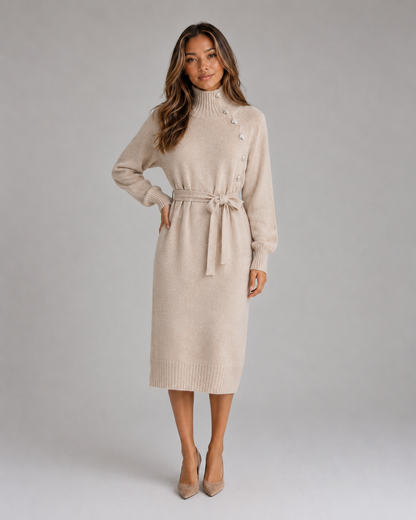 Bellamy | Women's Cotton Roll Neck Jumper Dress