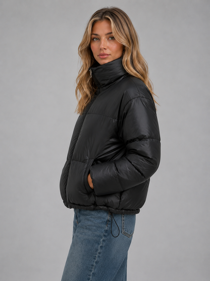 Milicent | Women's Cropped High Neck Puffer Jacket