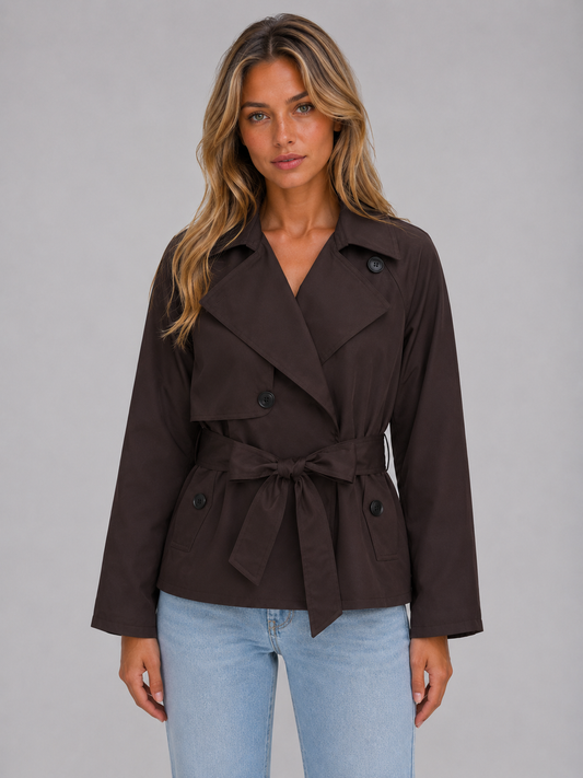 Lucia | Women's Cropped Double-Breasted Coat
