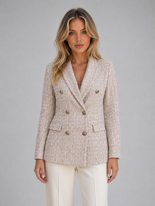 Philippa | Women's Double Breasted Tweed Blazer