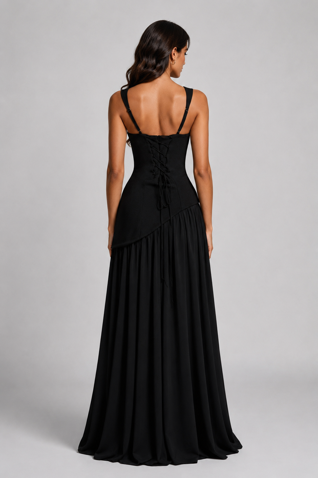 Anthea | Women's Draped Satin Feel Maxi Dress