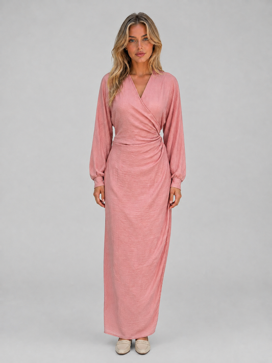 Alessandra | Women's Wrap V-Neck Maxi Dress