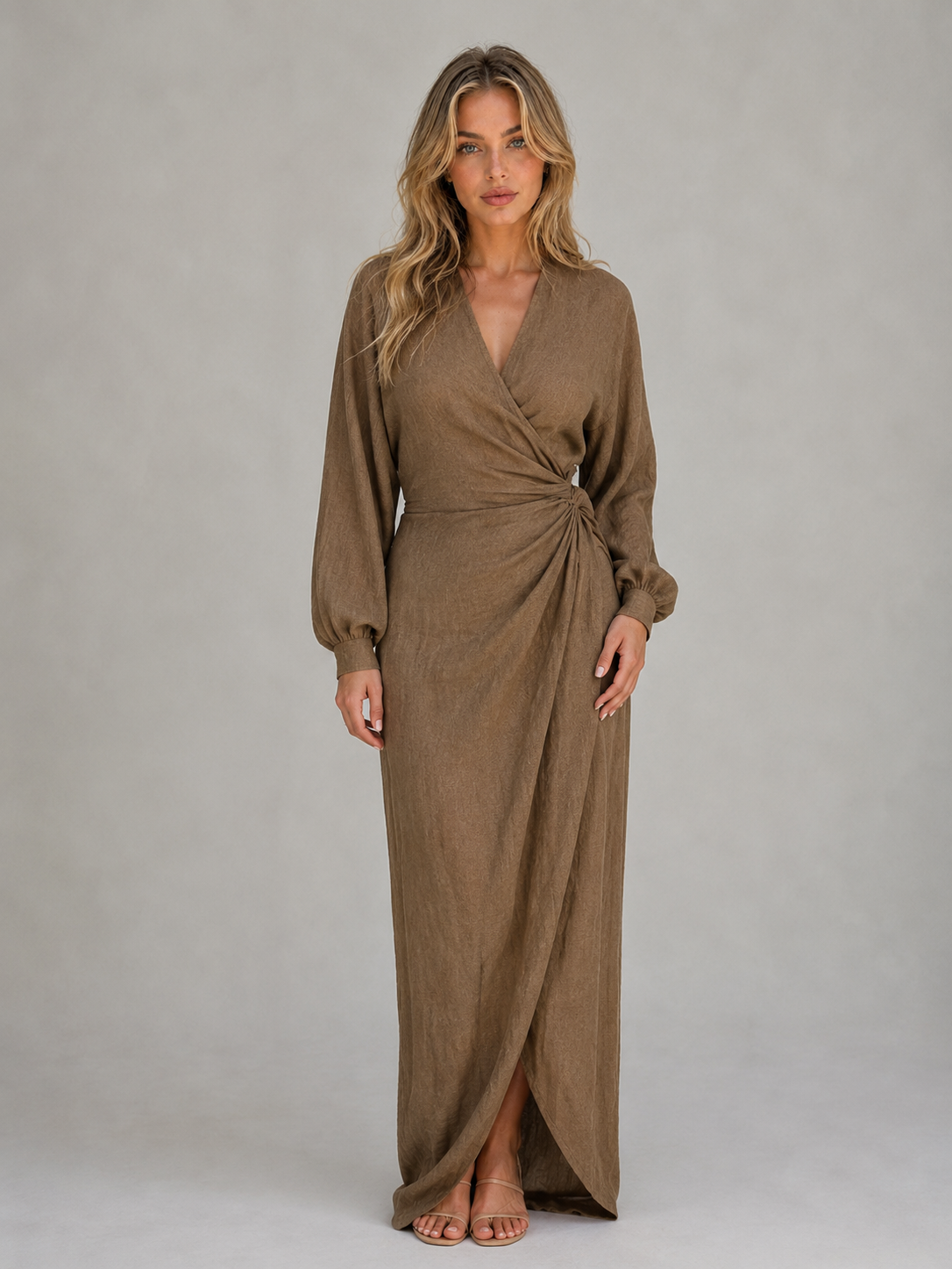 Alessandra | Women's Wrap V-Neck Maxi Dress