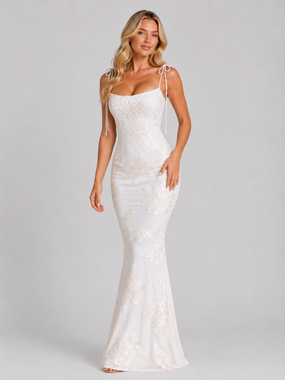 Rosabel | Women's Floral Embroidered Maxi Dress