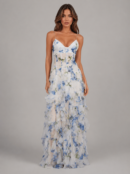 Josephine | Women's Floral Ruffle Maxi Dress