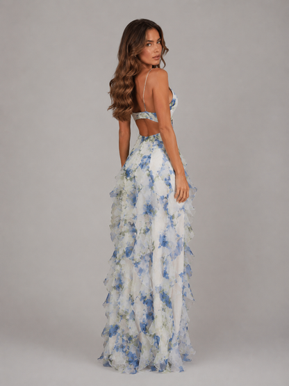 Josephine | Women's Floral Ruffle Maxi Dress