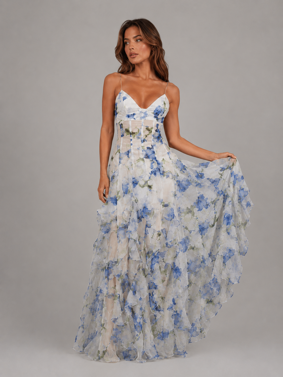 Josephine | Women's Floral Ruffle Maxi Dress