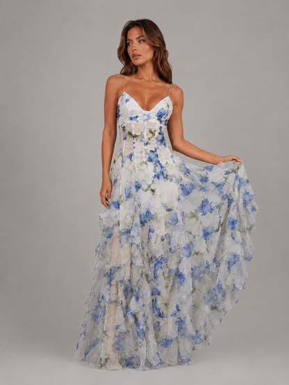Josephine | Women's Floral Ruffle Maxi Dress