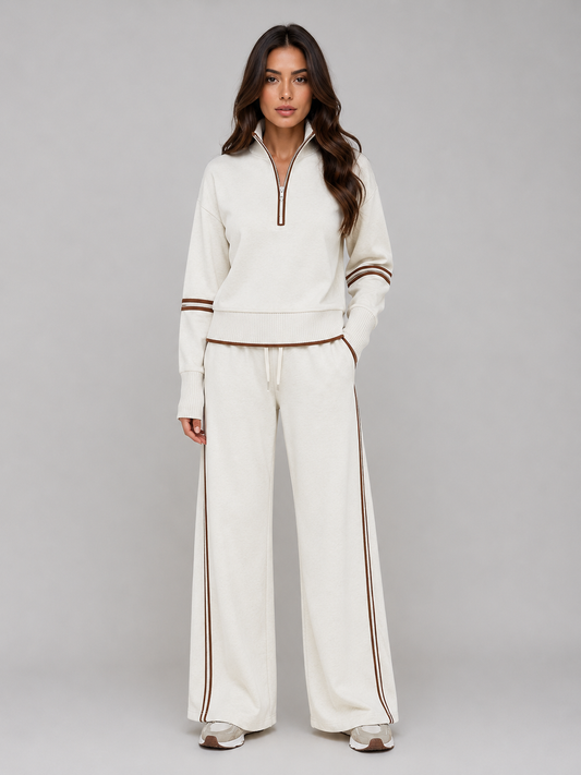 Melisande | Women's Half Zip Wide Leg Tracksuit