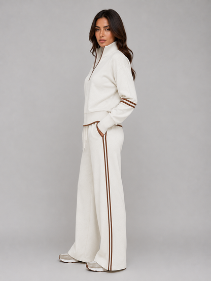 Melisande | Women's Half Zip Wide Leg Tracksuit