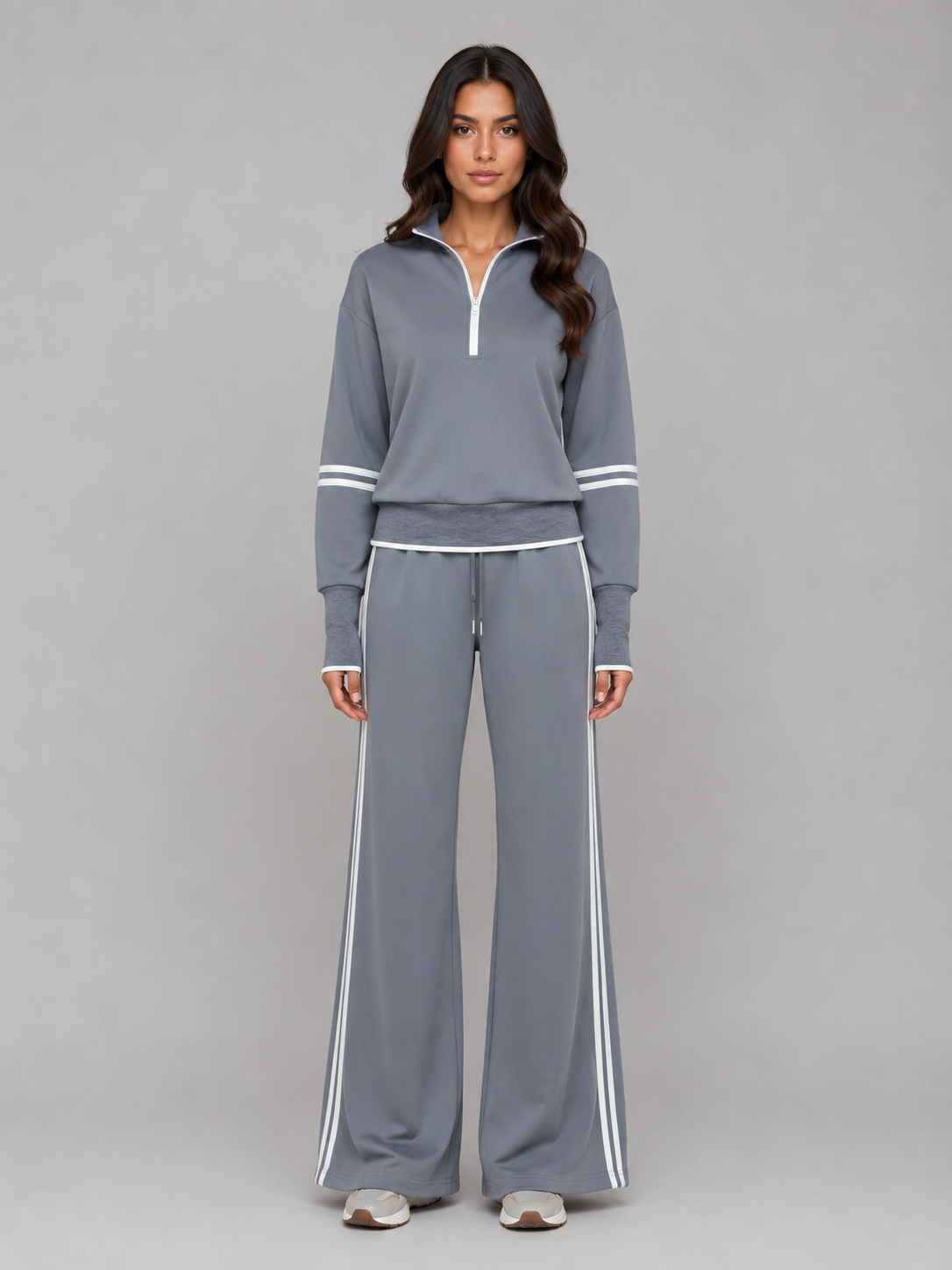 Melisande | Women's Half Zip Wide Leg Tracksuit