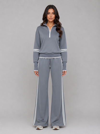 Melisande | Women's Half Zip Wide Leg Tracksuit