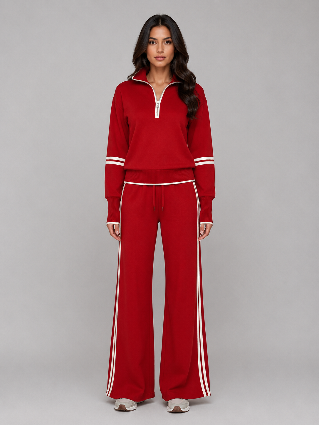 Melisande | Women's Half Zip Wide Leg Tracksuit
