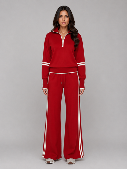 Melisande | Women's Half Zip Wide Leg Tracksuit