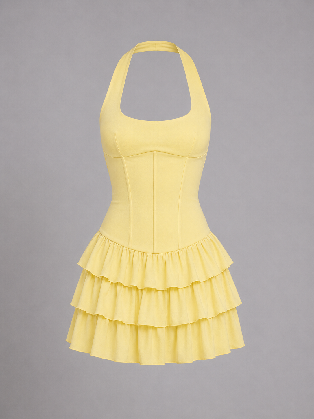 Cleo | Women's Halter Ruffle Mini Dress