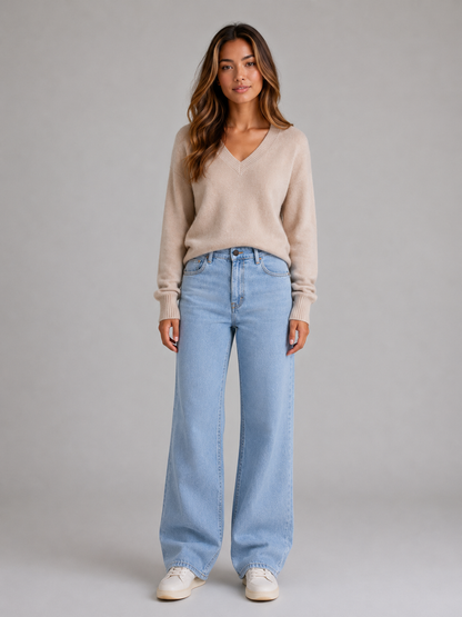 Emmalyn | Women's High-Waisted Wide Leg Jeans