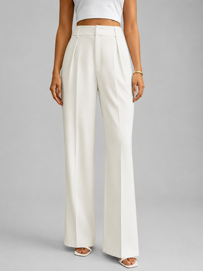 Winnie | Women's High Waisted Wide Leg Trousers