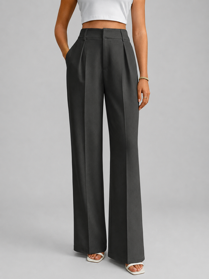 Winnie | Women's High Waisted Wide Leg Trousers