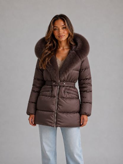 Briallen | Women's Faux Fur Trim Puffer Jacket