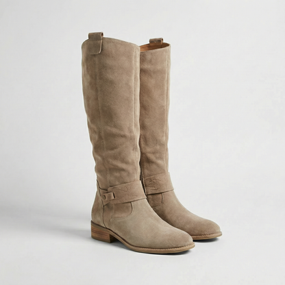 Rowena | Women's Suede Look Slouch Boots