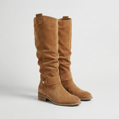 Rowena | Women's Suede Look Slouch Boots