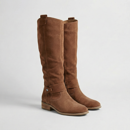 Rowena | Women's Suede Look Slouch Boots