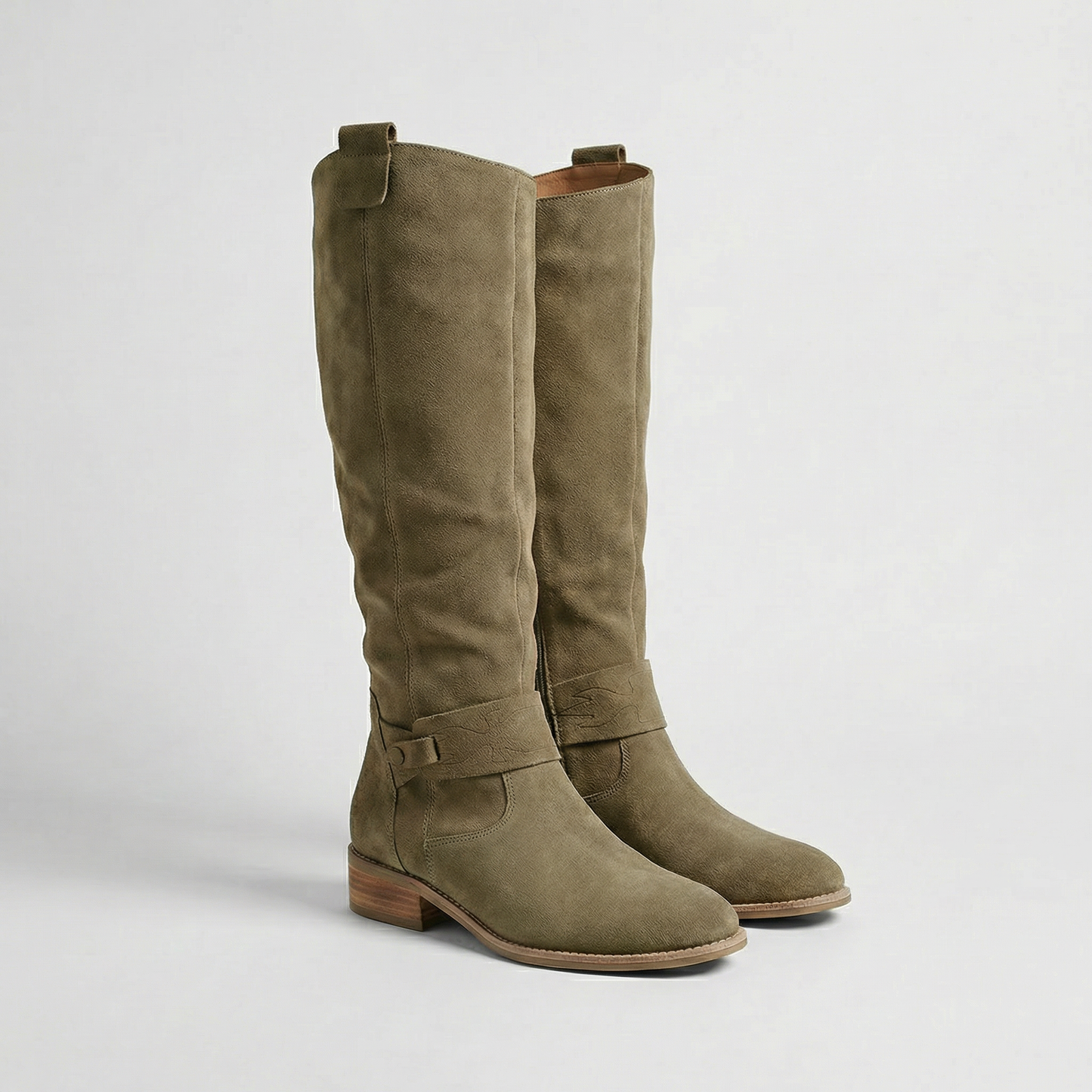 Rowena | Women's Suede Look Slouch Boots