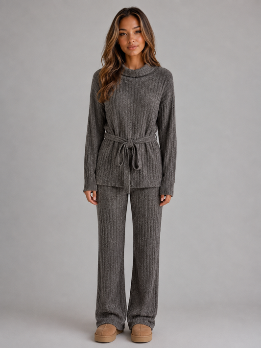 Zuleika | Women's Knitted Roll Neck Two-Piece Set