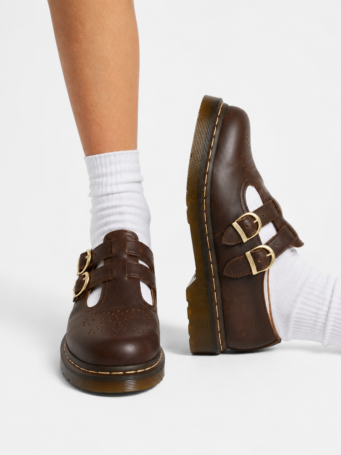 Maisie | Women's Double Buckle Mary Jane Flats